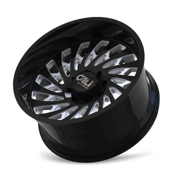 Cali Off Road Switchback Wheel Black Milled 22x12 8x180 -51mm