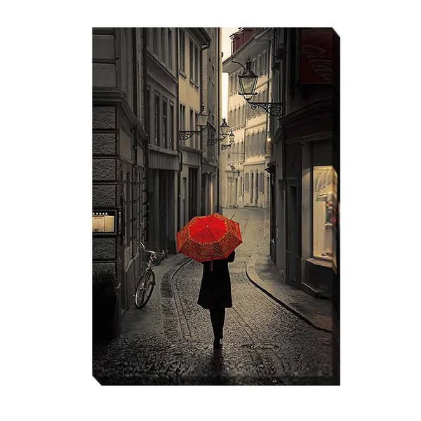 Artistic Home Gallery &Red Rain& by Stefano Corso Photographic Print on Wrapped Canvas - Size: 24x22 H x 16x22 W x 1.5x22 D