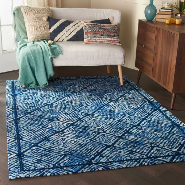 Studio NYC Organic Modern OM002 Area Rug 3&9x22 x 5&9x22, Ocean