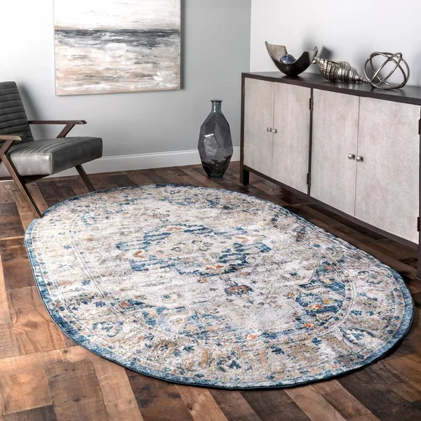nuLOOM Josephine Winged Cartouche Area Rug - Size: 4& x 6&