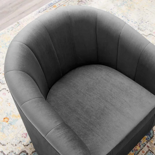 Modway Prospect Performance Velvet Swivel Armchair - Pink