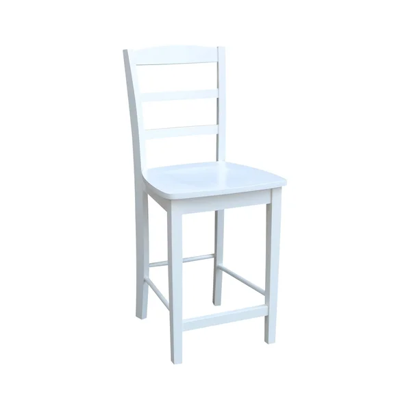 International Concepts Madrid White 24x22 Counter-Height Stool