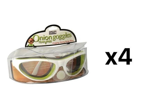 Rsvp International Tear Free Onion Goggles, White (Pack of 4) TEAR-W