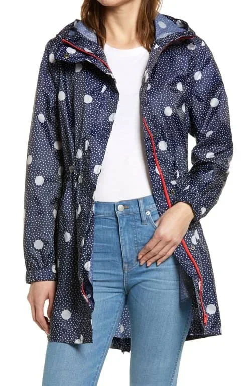 Joules Golightly Printed Waterproof Packaway Jacket