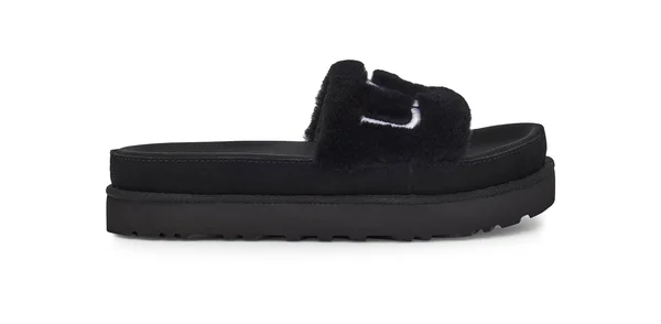 Ugg Women's Laton Fur Slide, Black Size: 9.5 M