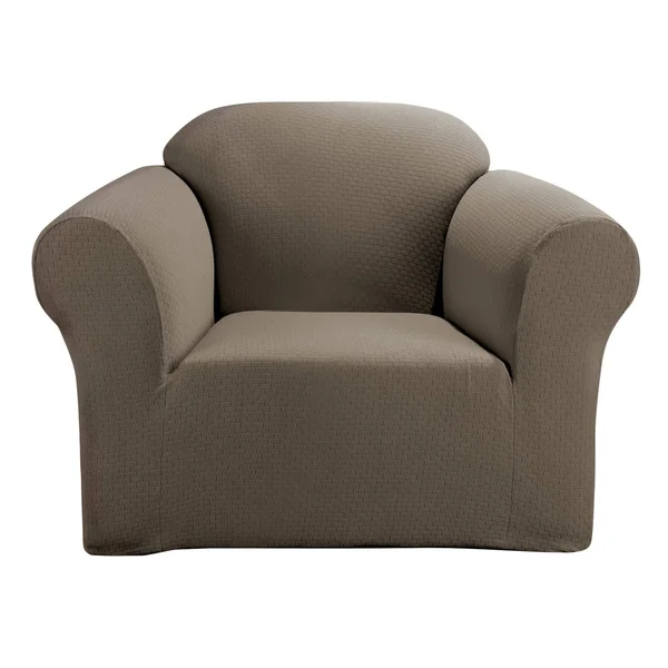 Sure Fit Simple Stretch Subway Chair Slipcover, Gray