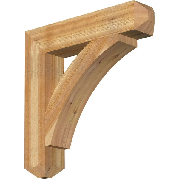 Ekena Millwork BKT06X32X32THR04RWR 6x22W x 32x22D x 32x22H Thorton Craftsman Rough Sawn BRACKET - Western Red Cedar