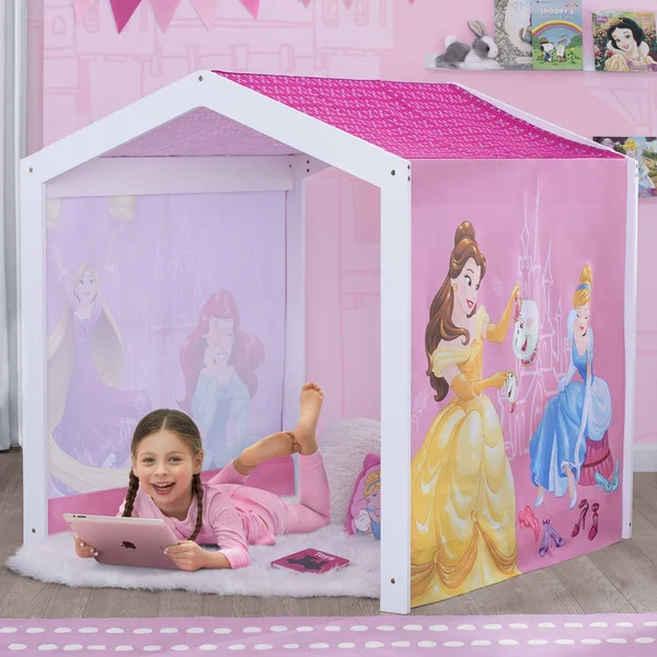 Disney Princess Indoor Playhouse with Fabric Tent for Boys and Girls by Delta Children