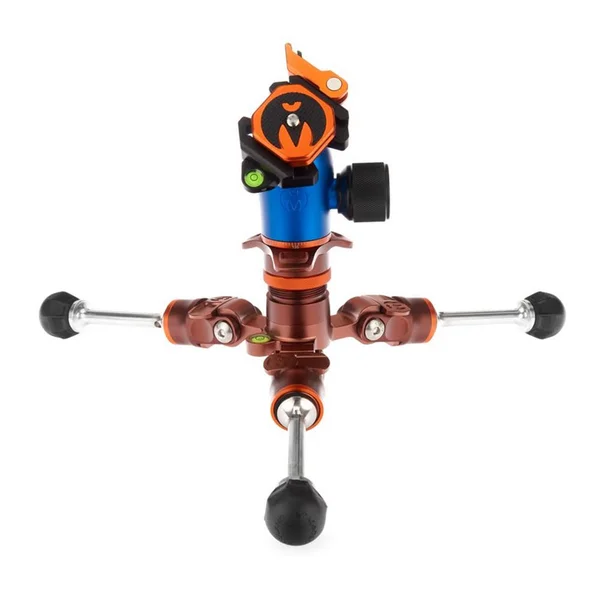 3 Legged Thing Leo 2.0 Carbon Fiber Tripod System & AirHed Pro Lever Ball Head - 66 lb Capacity, Earth Bronze & Ocean Blu