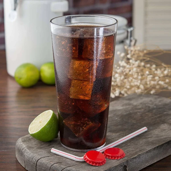 Carlisle 522407 Stackable Shatter-Resistant Plastic Tumbler, 24 oz, Clear Case O