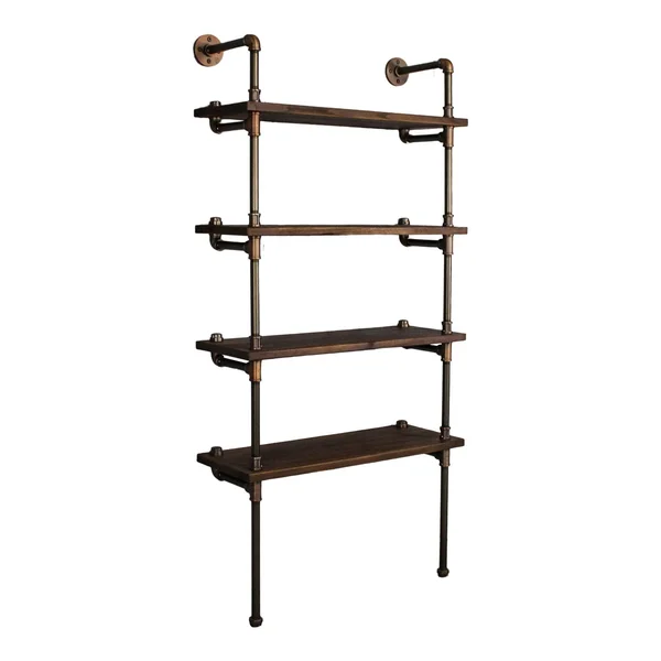 Sacramento Industrial Chic 33 Wide 4-Tier Etagere Bookcase