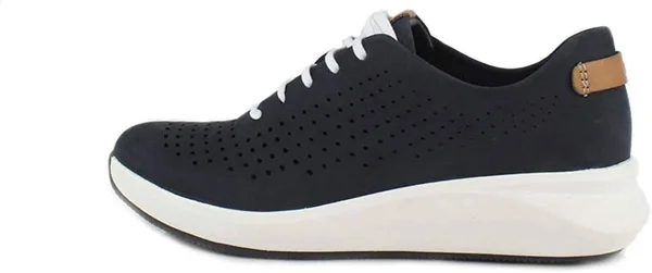 Clarks Un Rio Tie Navy Nubuck Women's Navy Nubuc, 10.5, M