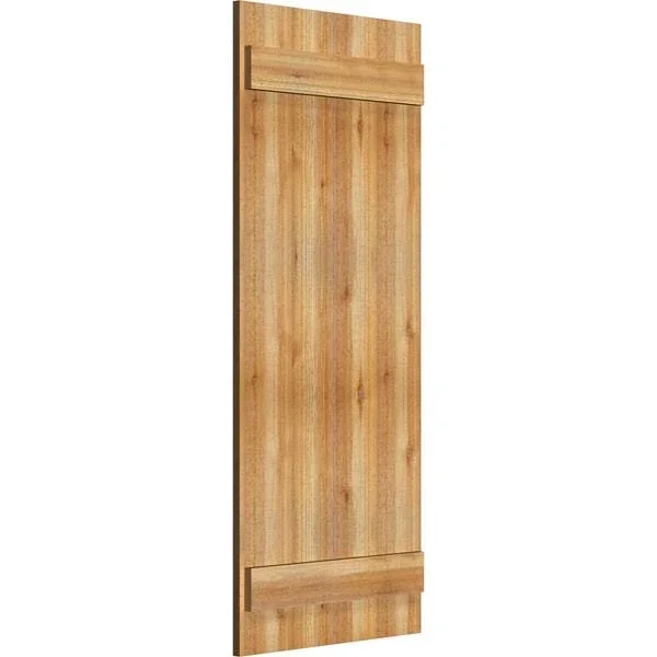 Ekena Millwork RBJ06S21X051RWR 21 1/2x22W x 51x22H TimberCraft Four 5 3/8x22 Boards Joined Board-n-Batten Shutters, Rough Sawn W