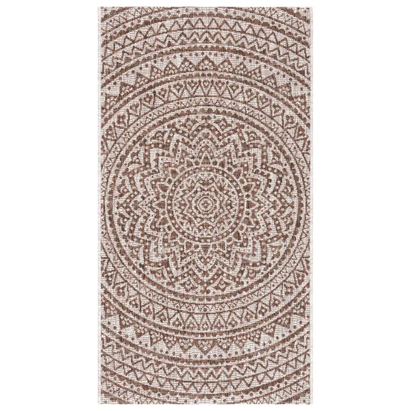 Safavieh Courtyard Collection CY8734-37112 Indoor/ Outdoor Runner, 2& 3x22 x 10&, Light Grey/Aqua