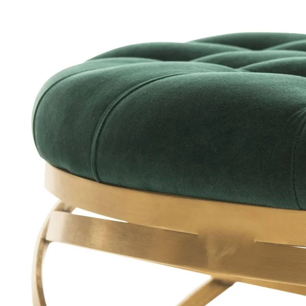 Safavieh Rumi Seafoam Tufted Velvet Ottoman - 37.2" x 37.2" x 15.8"