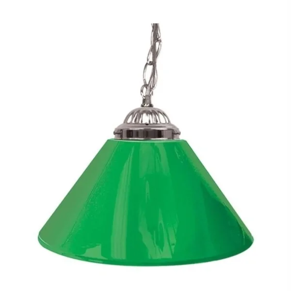 Trademark Plain Green 14 inch Single Shade Bar Lamp - Silver Hardware
