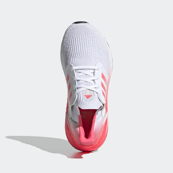 Adidas Ultraboost 20 White/Signal Pink Grade School Kids& Running Shoes - Size: 4.5