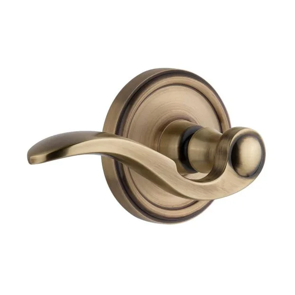 Grandeur 822133 Georgetown Plate Dummy with Bellagio Lever in Vintage Brass