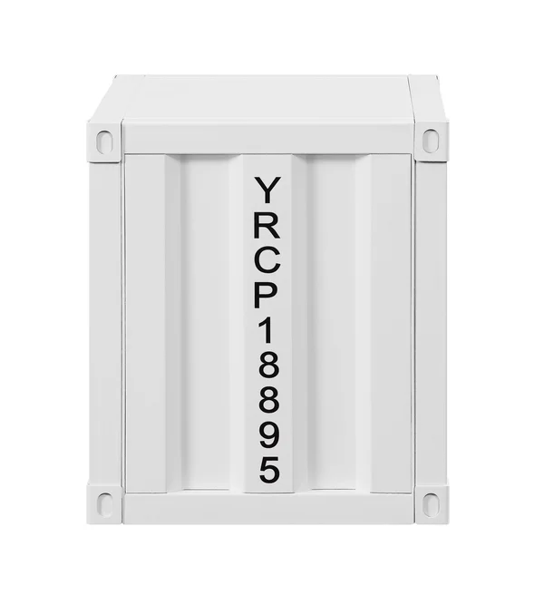 Benzara Metal Nightstand with 2 Open Compartment and USB Port, White