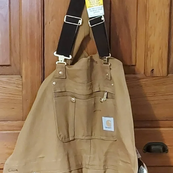 Carhartt Duck Zip to Thigh Quilt Lined Bib Overall - Factory 2nds