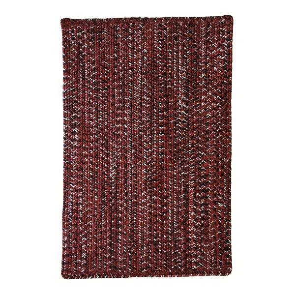Capel Rugs Team Spirit 0301 Vertical Stripe Rectangle Braided Rug - Burgundy Black - 1& 8 inch x 2& 6 inch