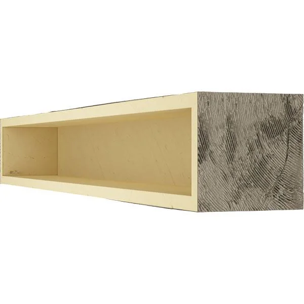 Ekena Millwork MANUKP08X12X84BD 8x22H x 12x22D x 84x22W Knotty Pine Faux Wood Fireplace Mantel - Burnished Honey Dew