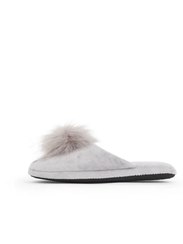 Patricia Green Daisy Pouf Slipper Charcoal - 7/S