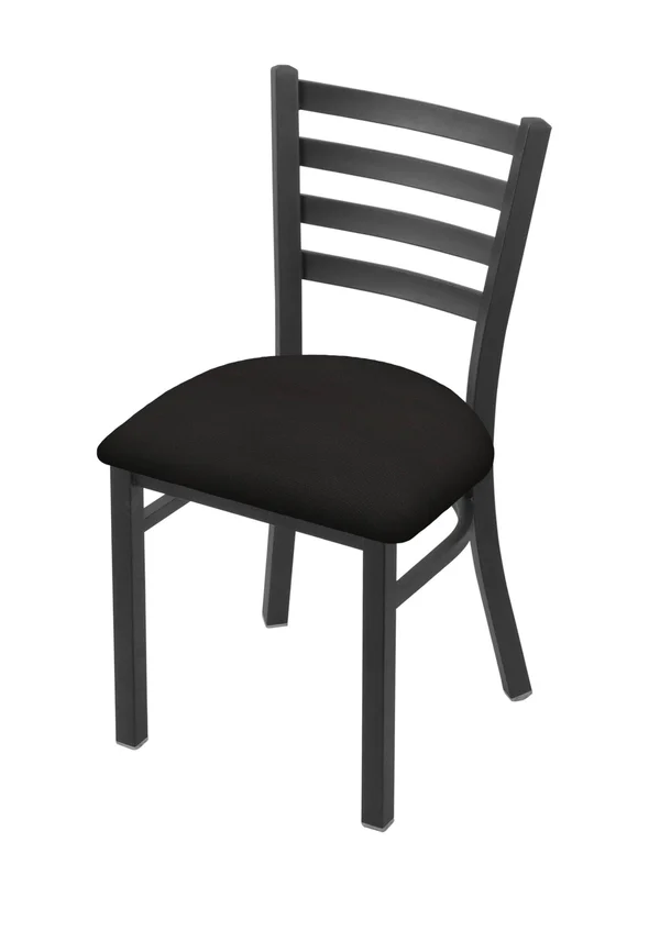 Holland Bar Stool 400 Jackie 18x22 Chair with Pewter Finish and Canter Kiwi Green Seat