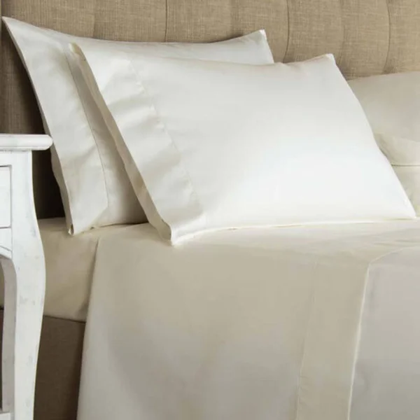 Frette Lux Percale Ivory Sheet Set