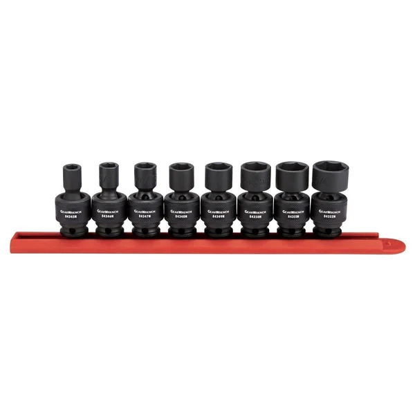 GearWrench 84917N - 8 Piece 3/8x22 Drive 6-Point SAE Universal Impact Socket Set