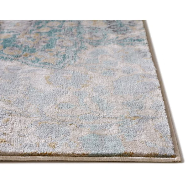 Well Woven Modern Vintage Medallion Blue Runner Rug - 2&7x22 x 9&10