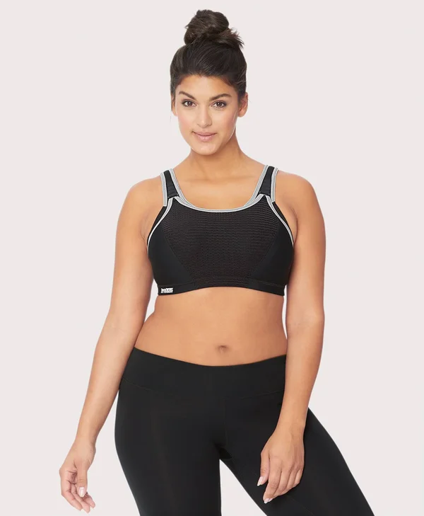 Glamorise Women's Elite Performance Adjustable Sports Bra - Size: 38B, Black