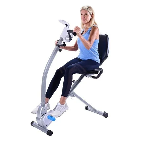 Stamina Seated Upper Body Exercise Bike - Gray, 38.5" x 22.75" x 52.5"