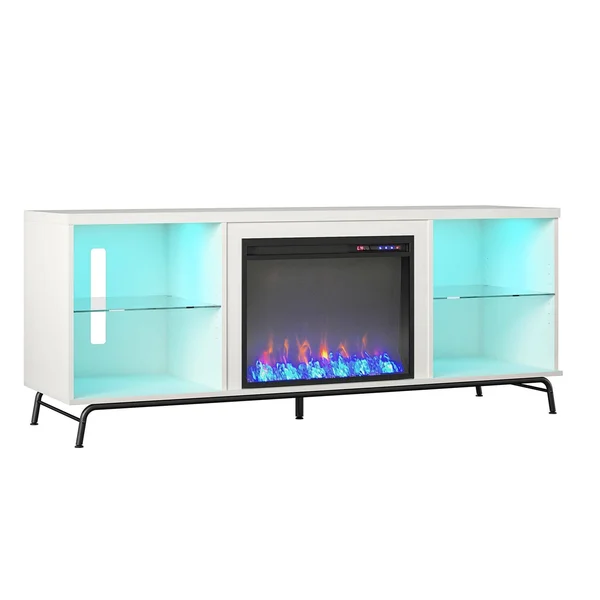 Hannaford Fireplace TV Stand for TVs Up to 70x22 White - Room & Joy