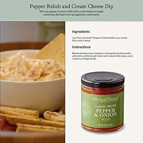 Harry & David Classic Recipe Pepper & Onion Relish - 10 Ounces (12-Pack)