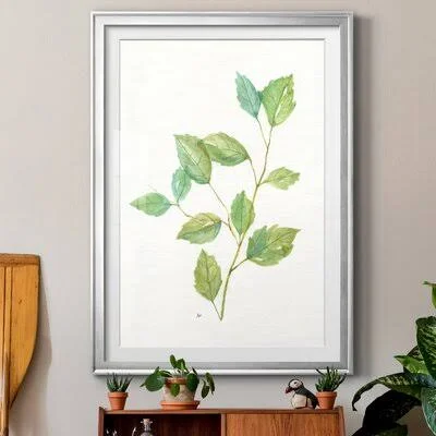 Spring Greens I - Picture Frame Painting Print on Paper Gracie Oaks Format: Silver Paper - Size: 36.5x22 H x 26.5x22 W x 1.25x22