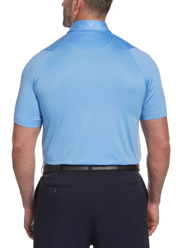 Callaway Men's Big & Tall Solid Swing Tech Polo Shirt - Cornflower Blue, Size 4X, Polyester/Elastane