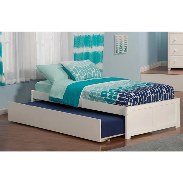 Atlantic Concord White Twin with Urban Trundle (Size & Color), Atlantic Furniture
