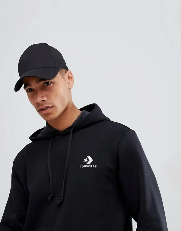 Converse Star Chevron Logo Hoodie Black