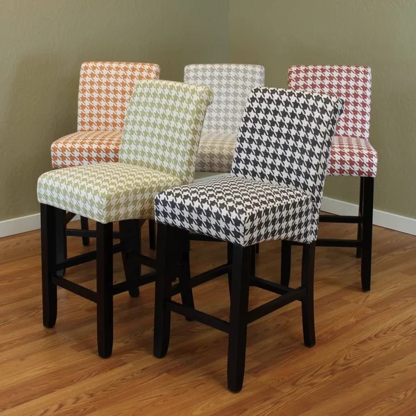 Monsoon Milan Houndstooth Counter Chairs (Set of 2), Orange