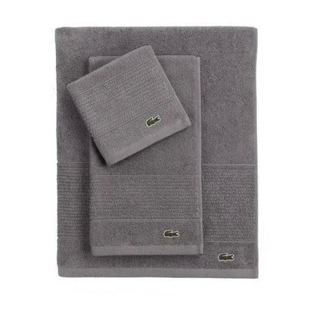 Lacoste Legend Supima 100pct Cotton Bath Towel - Meteorite