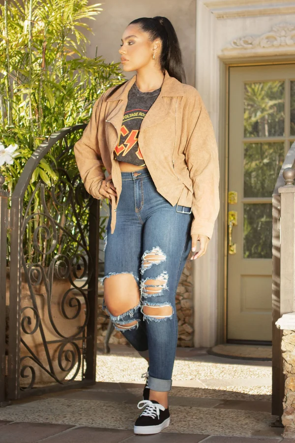 Womens Beach Bum Jeans in Medium Blue Wash Size 5 by Fashion Nova
