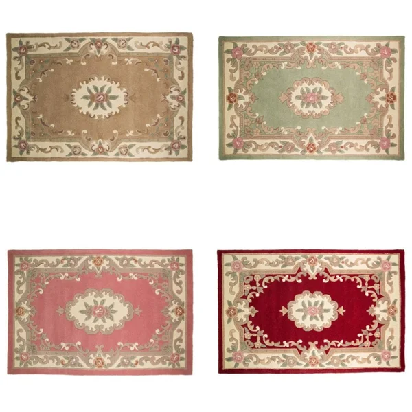 Flair Rugs Lotus Premium Aubusson Traditional Floral Patterned Floor Rug Green Floor Rug