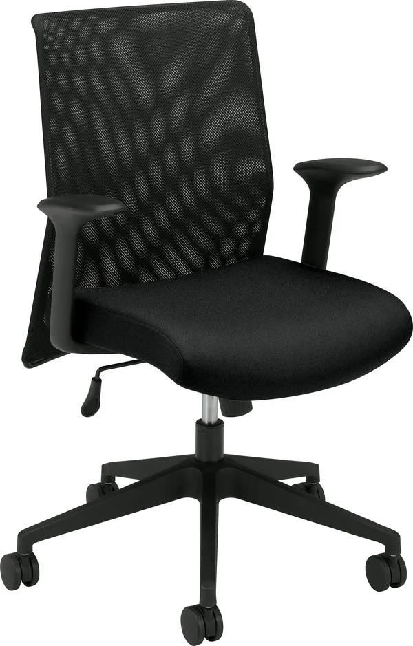 BASYX Vl702 Series High-Back Swivel/tilt Work Chair - Black Mesh
