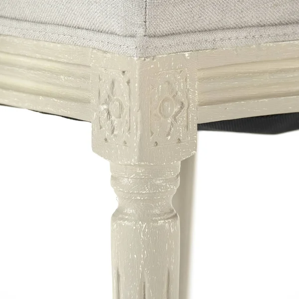 Zentique B004 257-1 A003 Medallion Side Chair - Grey Oak/Natural Linen