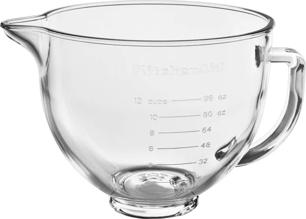 KitchenAid 5 qt. Tilt Head Glass Bowl with Measurement Markings & Lid
