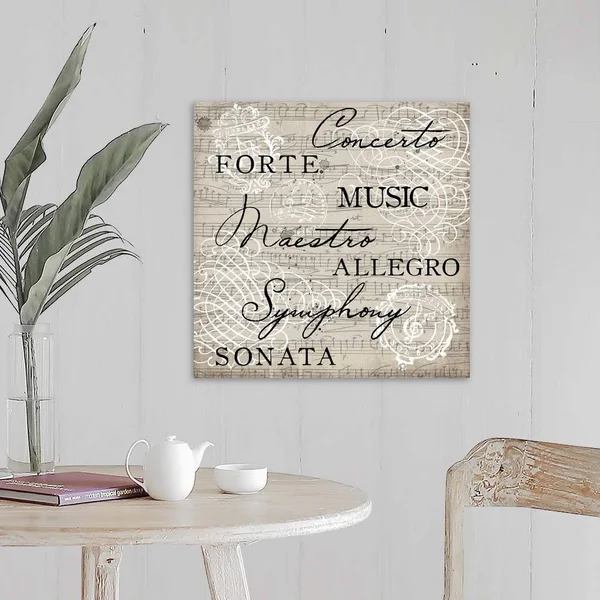 Musical Beauty IV - Large Solid-Faced Canvas Wall Art Print, Great Big Canvas