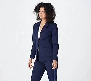 Joan Rivers Signature Knit Blazer, Size X-Large, Navy