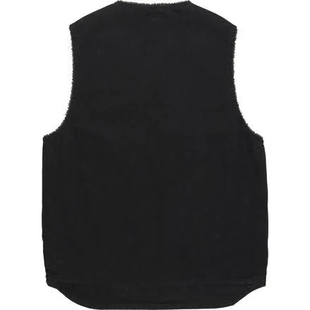 Carhartt Men's Sandstone Rugged Sherpa Lined Vest, Black, Medium