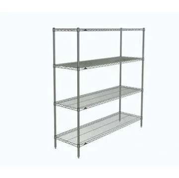 Metro Crash Super Erecta Industrial Wire Shelving Starter Unit - Chrome - Silver - 4/63, 18x30 N326C